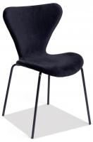 Стул Jacobsen SOFT (mod DC 103)  металл/флок, 59x45.5x84.5, черный (поставляется по 4 шт). Фото №1