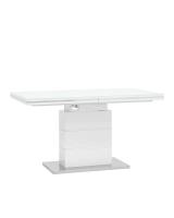 Стол обеденный Глазго раскладной 140-170*80 глянцевый белый фото Стол обеденный Глазго раскладной 140-170*80 глянцевый белый. Фото №1