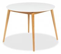 Стол круглый раскладной обеденный BOSCO (Боско) основание бук, столешница мдф, 100*75*100+30см, Белый+Натуральный ( Бук) Стол круглый раскладной обеденный BOSCO (Боско) основание бук, столешница мдф, 100*75*100+30см, Белый+Натуральный ( Бук)