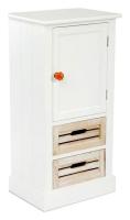 Комод с двумя ящиками и дверцей Белый / Натуральный Комод с двумя ящиками и дверцей Белый / Натуральный. Фото №1