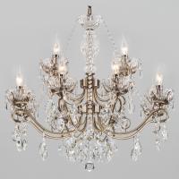 Потолочная люстра Eurosvet Teodore 10103/12 античная бронза/прозрачный хрусталь Strotskis. Фото №1