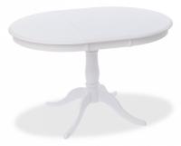 Стол раскладной Siena ( SA-T4EX) дерево гевея/мдф, 90+30х90х75см, pure white (белый 2-1). Фото №1