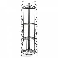 Этажерка угловая Secret De Maison 001 стальной сплав, 50х35х160см, черный Этажерка угловая Secret De Maison 001 стальной сплав, 50х35х160см, черный