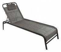 Шезлонг с регулируемой спинкой KEMER Черный Шезлонг с регулируемой спинкой KEMER Черный. Фото №1