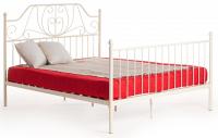 Кровать ERIC Wood slat base металл, 160*200 см (Queen bed), Белый (butter white)