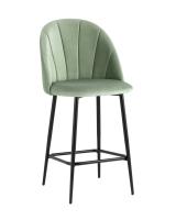 Стул полубарный Логан велюр фисташковый фото Стул полубарный Логан велюр фисташковый. Фото №1