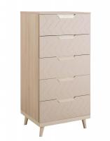 Комод с 5 ящиками Сканди Жемчужно-белый