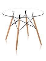 Стол DSW 90, прозрачный