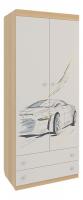 Форсаж Шкаф комбинированный (с ящ. 2-створчатый) дуб сонома/белый. Фото №1