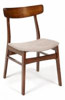 CT 8804 Стул Rabat с мягким сиденьем дерево гевея, 52,5*46,5*78см, Тёмный Дуб, ткань бежевая (FG22616-16) (поставляется по 4 шт). Фото №1