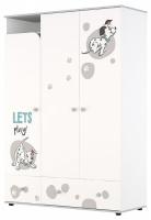 Шкаф платяной Polini Kids Disney Baby 101 Далматинец, белый