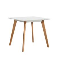 Стол M-407/80 белый матовый/бук фото Стол M-407/80 белый матовый/бук. Фото №1