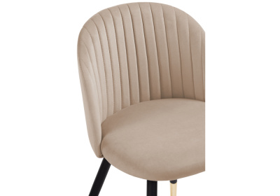 Стул Gabi dark beige / black / gold. Фото