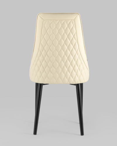 Стул Луис экокожа кремовый черные ножки. Фото №6