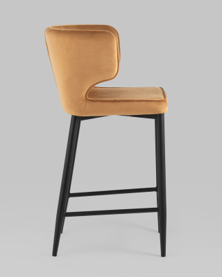 Стул полубарный Матео велюр терракотовый. Фото