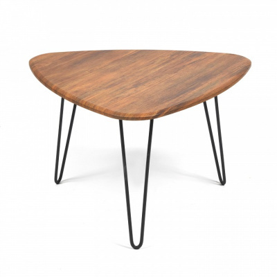 Стол журнальный SODUS МДФ/металл, 70*73*45 см, Дуб Американский (ножки черные) фото Стол журнальный SODUS МДФ/металл, 70*73*45 см, Дуб Американский (ножки черные). Фото №2