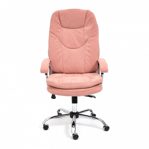 Кресло SOFTY LUX  флок , розовый, 137. Фото №2