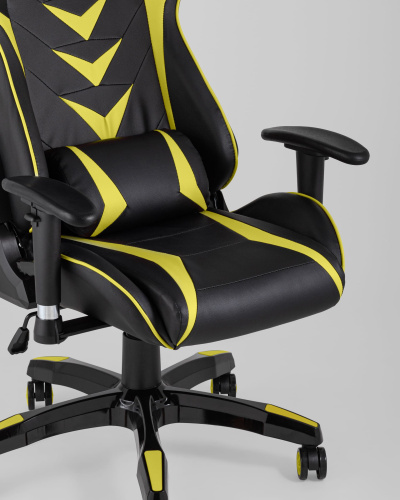 Кресло игровое TopChairs Corvette желтое. Фото №9