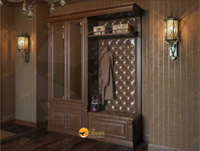 Прихожая со шкафом и вешалкой c зеркалами Б5.11-11(з). Фото №5