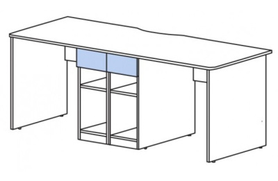 Стол на два рабочих места с тумбами Силуэт фото Стол на два рабочих места с тумбами Силуэт. Фото №2