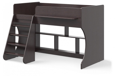 Кровать-чердак Р436 Капризун 2, древесина коричневая светлая дуб. Фото №3