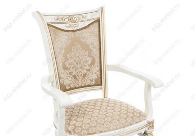 Стул деревянный Mariano молочное / патина. Фото