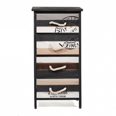 Тумба с 4 ящиками Secret De Maison VERSAILLES  (mod. HX17-1102S) paulownia, мдф, 38х28х73см, коричневый. Фото №2