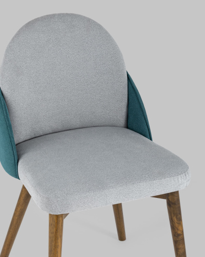 Стул HELGA светло-серый/бирюзовый 2 шт.. Фото №9