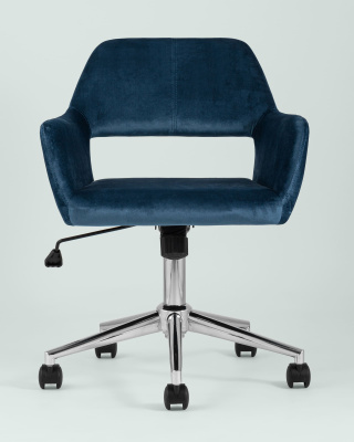 Кресло офисное Ross велюр синий. Фото
