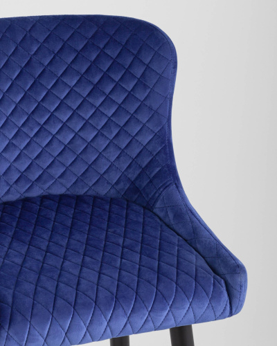 Стул барный Ститч велюр синий. Фото №10