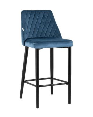 Стул полубарный Диего велюр пыльно-синий. Фото №2