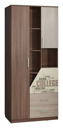 Колледж Шкаф комбинированный Ясень шимо т. /Крем. Фото №1