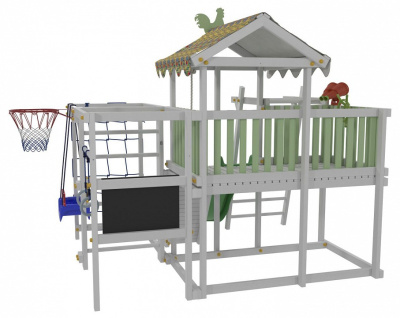 Комплекс игровой ДК1Б, бирюзовый, серый фото Комплекс игровой ДК1Б, бирюзовый, серый. Фото №4