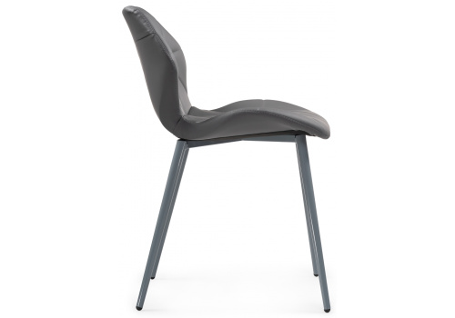 Стул Вальд экокожа серый / серый глянец фото Стул Вальд экокожа серый / серый глянец. Фото №3