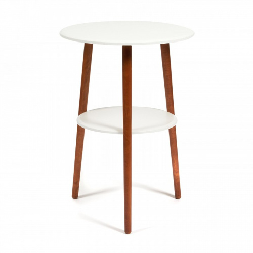 Подставка FLORISTE МДФ/дерево, 55*55*77 см, Белый (ножки орех). Фото №2