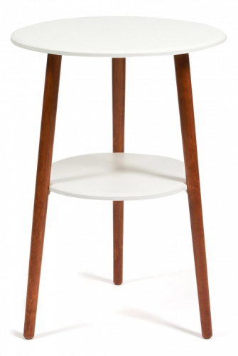 Подставка FLORISTE МДФ/дерево, 55*55*77 см, Белый (ножки орех). Фото №1