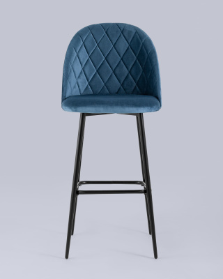 Стул барный Марсель велюр пыльно-синий. Фото №5