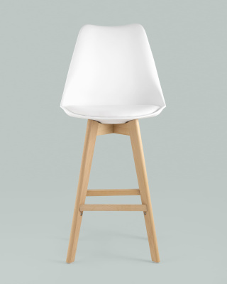 Стул барный FRANKFURT белый. Фото №5