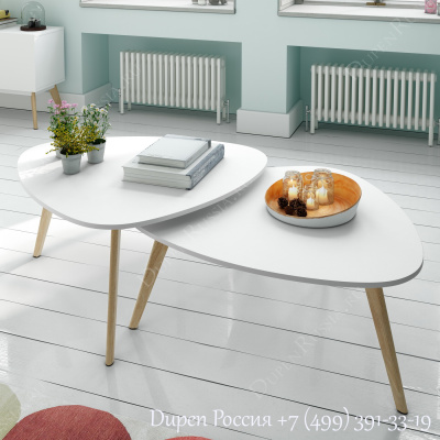 Комплект из двух столиков DUPEN CT-901 Белый фото Комплект из двух столиков DUPEN CT-901 Белый. Фото №2