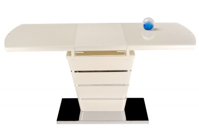 Стол стеклянный Space 120 бежевый. Фото