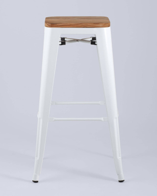 Стул барный TOLIX WOOD белый глянцевый. Фото №5