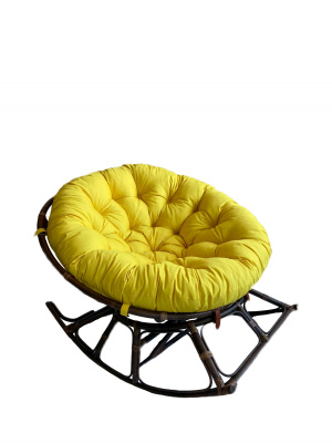 Кресло Папасан-качалка 23/01D с желтой подушкой. Фото №2