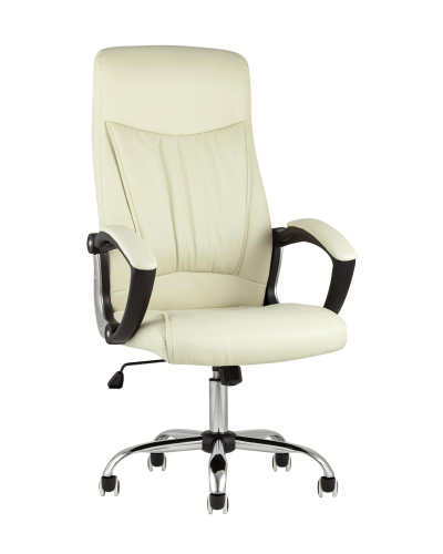 Кресло руководителя TopChairs Tower бежевое. Фото №1
