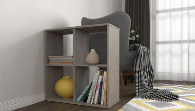 Стеллаж Polini Home Smart, серый. Фото