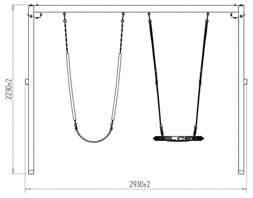 Качели детские Р911-20, коричневый. Фото №9