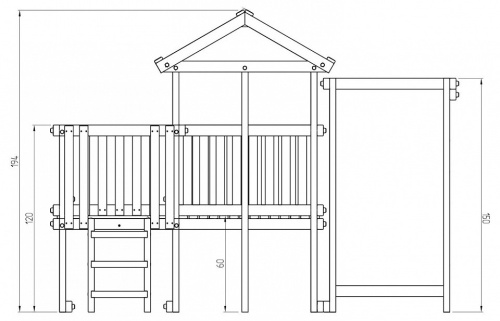 Комплекс игровой ДК10Б, бирюзовый, серый. Фото №10