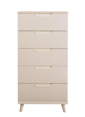 Комод с 5 ящиками Сканди Жемчужно-белый. Фото