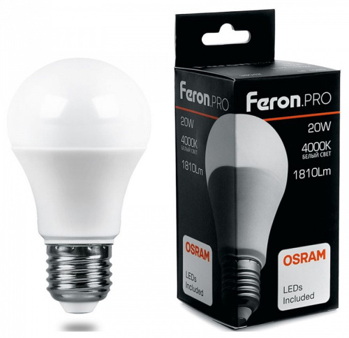 Лампа светодиодная Feron LB-1020 E27 20Вт 4000K 38042. Фото №2