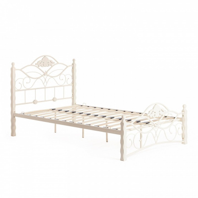 Кровать CANZONA Wood slat base дерево гевея/металл, 140*200 см (Double bed), Белый (butter white) фото Кровать CANZONA Wood slat base дерево гевея/металл, 140*200 см (Double bed), Белый (butter white). Фото №2