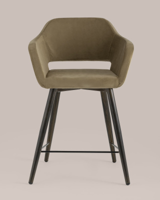 Стул полубарный Саймон велюр капучино. Фото